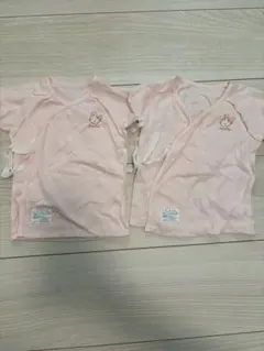 【美品】ファミリア 短肌着 ピンク 50-60 2枚セット