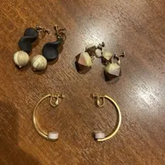 多様なデザイン　イヤリング3点セット
