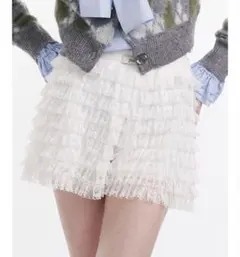 フリルショートパンツ レースティアードフリルショートパンツ ジュエティ