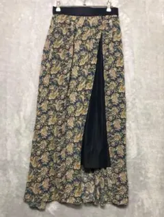 alicia PAGEBOY♡ペイズリー柄 ロング丈フレアスカート スリット Fのサムネイル