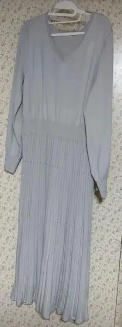 gu 長袖 ニットワンピース　XLサイズ グレー