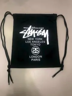 STUSSY ブラック ドローストリングバッグのサムネイル