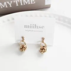 みにまる様　デザインボールピアス ゴールド【サージカルステンレスピアス変更】