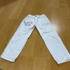 DOUBLE.B ホワイトパンツ クマ刺繍