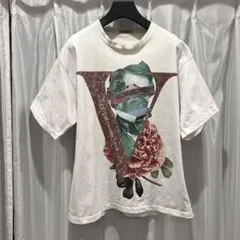 Alexander McQUEEN フラワーフォト スプリットTシャツ 36 - メルカリ