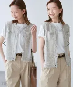 今期　ロペピクニック　ツイード　ジレ　サイズ38T