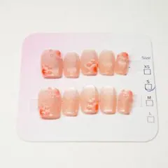 キラキラ ワンホン 韓国 ちゅるん フレンチガーリー ハート ネイルチップ