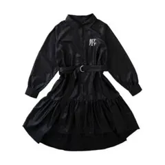 BEFTEY ビフティー シャツワンピース ブラック ベルト付き まあたそ