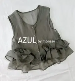 AZULbymonssy オーガンジーフリルベスト