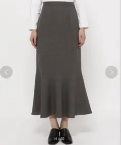 LOWRYS FARM バスケットマーメイドスカート グレー