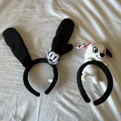 ディズニー カチューシャ オズワルド 101匹わんちゃん 2点セット