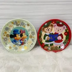 【ミッキー ダッフィー】 東京ディズニーシー クリスマスプレート 皿 食器 2枚のサムネイル