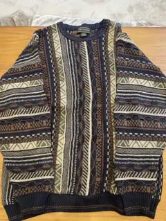 CROFT & BARROW ヴィンテージ　3DニットセーターXL クージー風