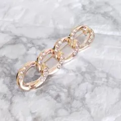 新品未使用♥ゴールドチェーンリンクブローチ　　フォーマル　セレモニー