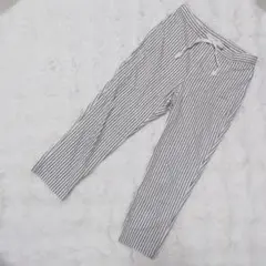 45R　ストライプ カジュアルパンツ ストライプ柄 クロップド丈 М〜L相当のサムネイル