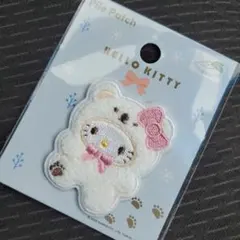 サンリオ パイルワッペン ふわふわスノー ハローキティ キティちゃん セリア