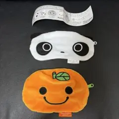 2個セット❗️ふわふわフェイス巾着&ポーチコレクション　たれぱんだ&みかんぼうや