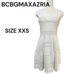 BCBGMAXAZRIA ホワイト ノースリーブ ワンピース XXS