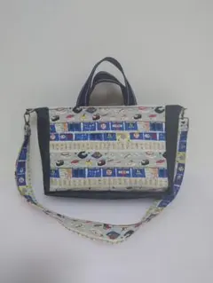 【オーダー用】猫柄　Wファスナートートバック　ハンドメイド