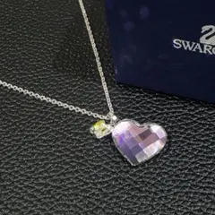 SWAROVSKI スワロフスキー ハート クリスタル ネックレス オーロラ 蝶