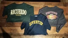 Tシャツ まとめ売り 5枚セット 半袖 クロップド丈 ロゴプリント