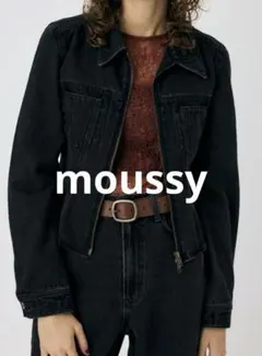 【MOUSSY】ウエストタックデニムシャツ(サイズ1)