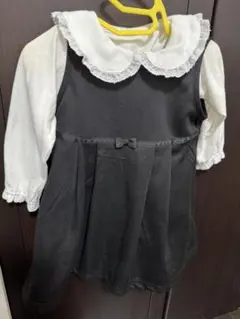 黒いフリル付き襟のドレス　冠婚葬祭　90サイズ