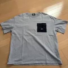 CAMP7 ポケット付き Tシャツ ライトブルー M