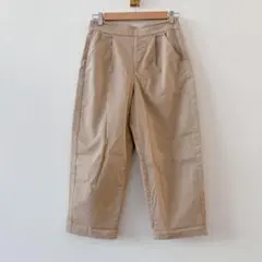 GU キッズ 150cm タックパンツ ベージュ カジュアル コットン 中古品