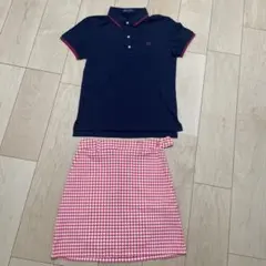 ゴルフ レディースウェア ポロシャツとスカートセット