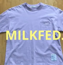 ミルクフェド　Tシャツ ライトパープル　綿100% フリーサイズ　ポケットのサムネイル