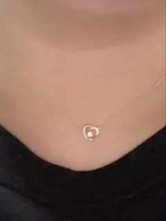 canal 4°C k10 ピンクゴールドハートネックレス