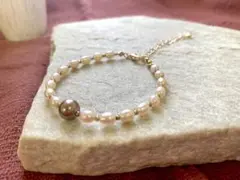 淡水パールと真珠のブレスレット