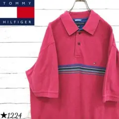 【1224】US古着 海外規格90s トミーヒルフィガー 半袖 ポロシャツ