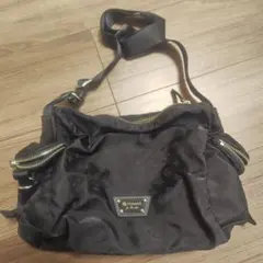 russet 黒 ナイロン ショルダーバッグ