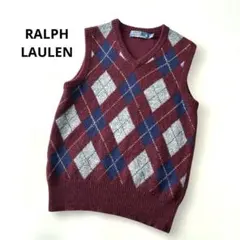 【美品】ポロラルフローレン　アーガイル ウール セーター ベスト　ニットベスト アーガイル ウールカシミヤ セーター ベスト | ラルフ ローレン