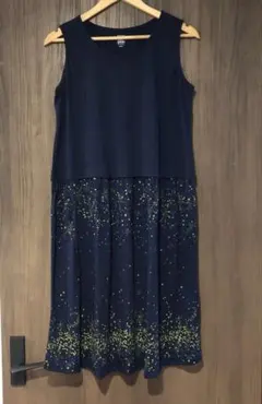 【新品】graniph カットソーワンピース(ノースリーブ、スター・ムーン)