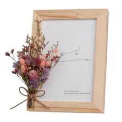 新品　ドライフラワーとフレームのお洒落なインテリアセット　ナチュラル　壁　置き型