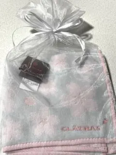 CLATHAS 花柄ハンカチ ピンク