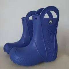 crocs キッズ長靴　青　ブルー　17ⅽⅿ　レインシューズ　ハンドルイット