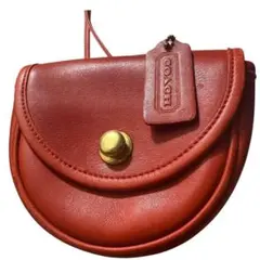 美品✨オールドコーチ　ショルダーバッグ　ポシェット　レザー　レッド　USA製