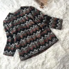 アウター コート✳︎レディース　総柄　派手 お洒落　秋冬　古着 可愛い