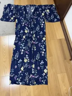 浴衣 レディース 紺 花柄 ネイビー フラワー柄 夏祭り 花火大会 単品