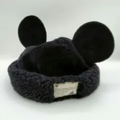 東京ディズニーリゾート ミッキー ボアキャップ 黒 帽子