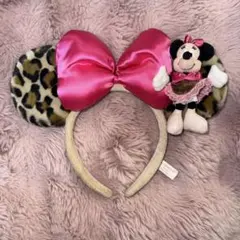 Disney ミニーちゃん ヒョウ柄 カチューシャ