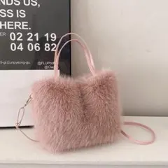 ファーバック ショルダー ハンドバック 2way おしゃれ マカロンカラー