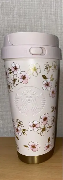 完売　スタバSAKURA2026ステンレスボトルピンクベージュ＆ゴールド