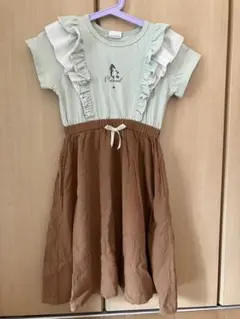 SKAPE マーメイド柄 フリル 半袖ワンピース 130のサムネイル