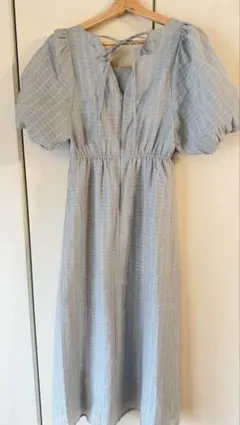 美品】OLUN バルーンスリーブタックワンピース きりまる イエロー S