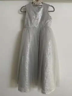 【150cm】シルバースパンコールドレス新品未使用